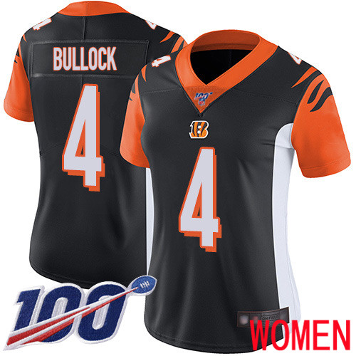 Cincinnati Bengals Limited Black Women Randy Bullock Home Jersey NFL Footballl #4 100th Season Vapor Untouchable